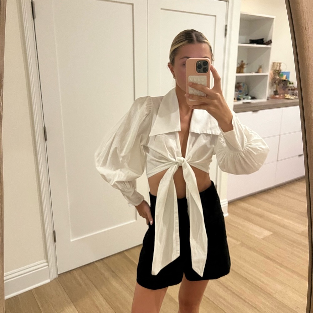 Maison Cleo white blouse